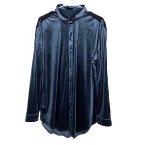 Velvet button down shirt